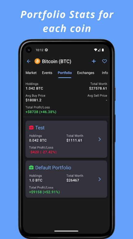 Crypto Hub Coin Stats Tracker Screenshot 0