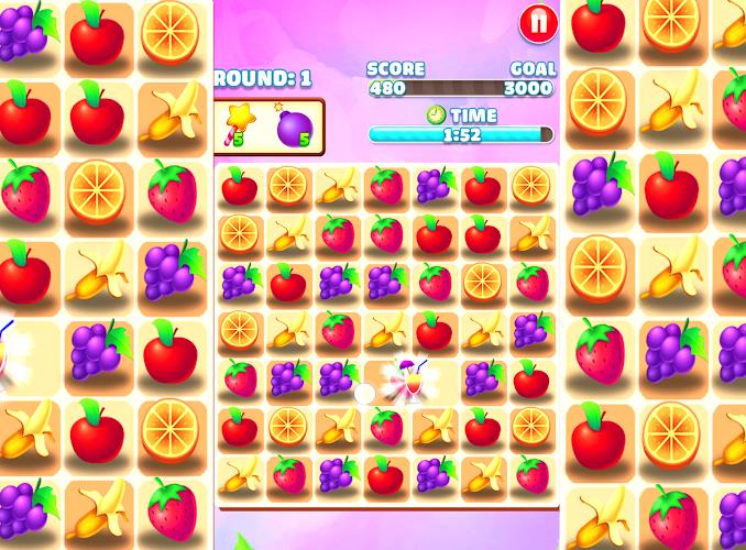 Juicy Fruit - Match 3 Fruit Ảnh chụp màn hình 0