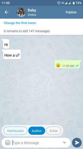 Fake Chat Messenger — TeleFake Captura de tela 3