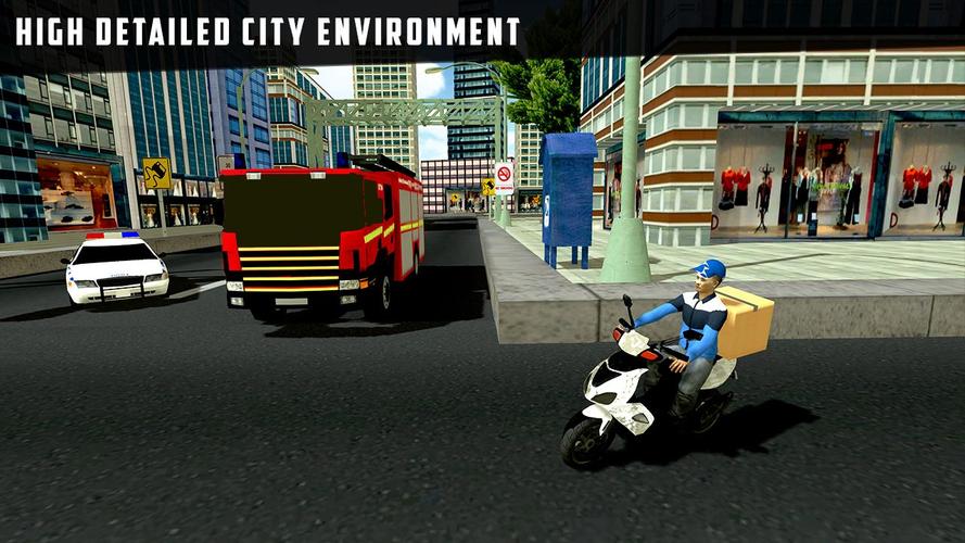 City Courier Delivery Rider ဖန်သားပြင်ဓာတ်ပုံ 1