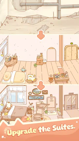 Idle Cat Hotel - Tycoon Games Zrzut ekranu 2