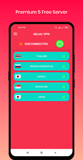 Mirchi VPN - Private & Fast Ảnh chụp màn hình 1