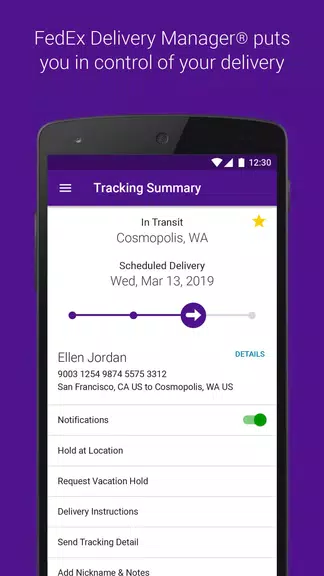 FedEx Mobile ဖန်သားပြင်ဓာတ်ပုံ 2