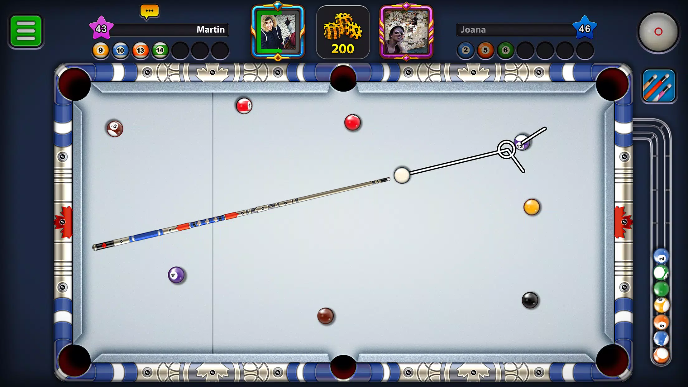 Billiards Game: 8 Ball Pool Captura de tela 1