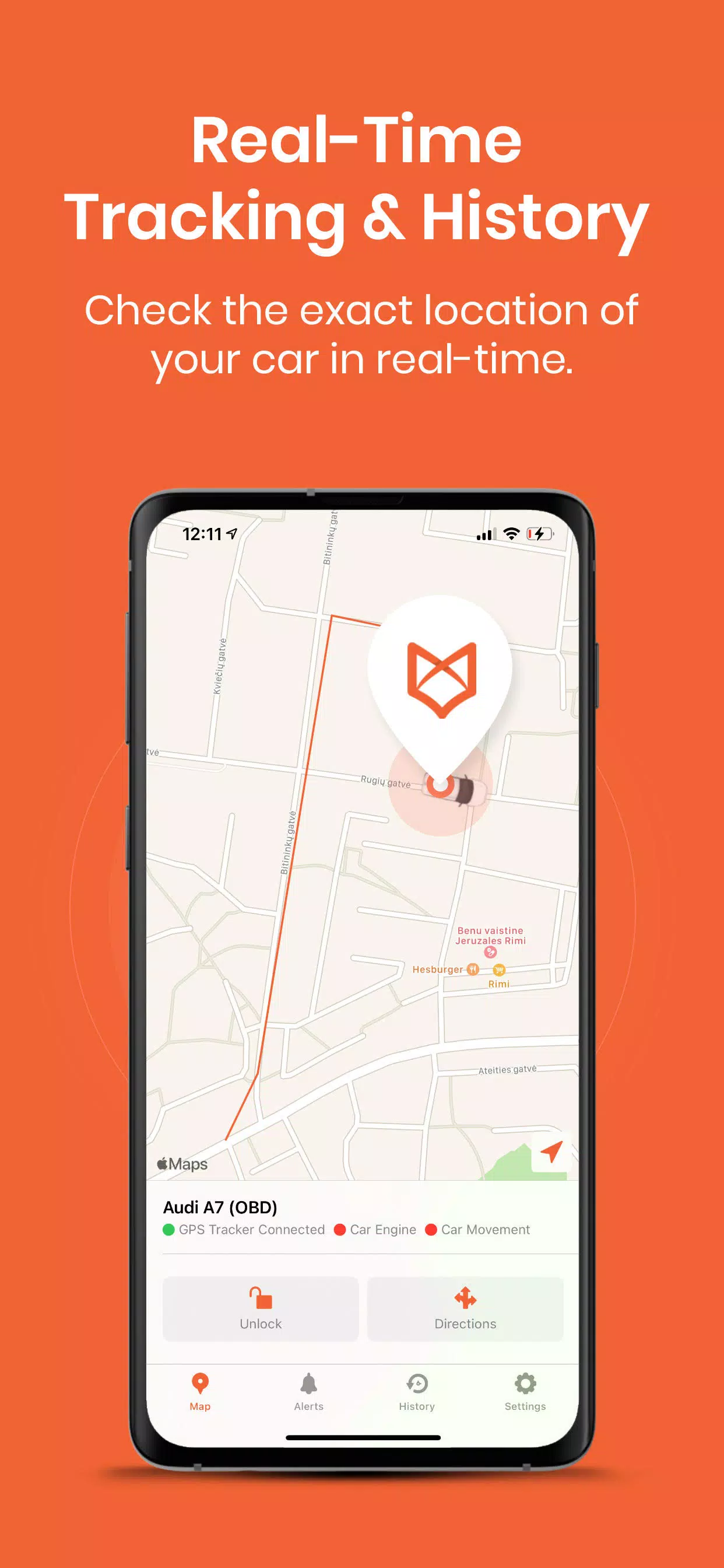 TrackingFox Car GPS Tracker Tangkapan skrin 1