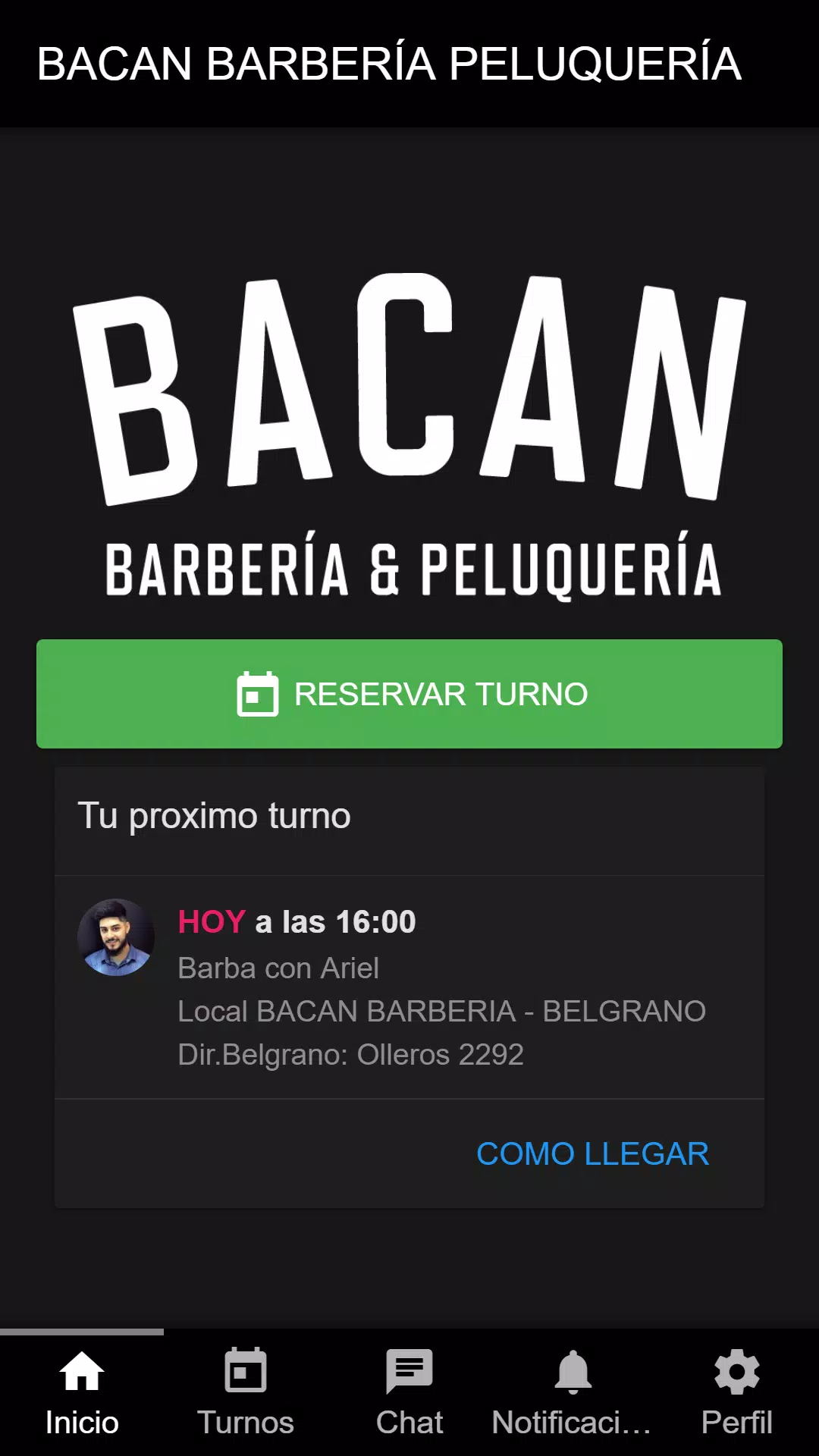 Bacan barbería y peluquería स्क्रीनशॉट 0