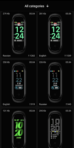 Mi Band 4 WatchFaces Screenshot 1