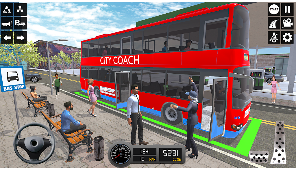 Driving Simulator 3d Bus Games Ekran Görüntüsü 3