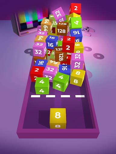 Chain Cube: 2048 3D merge game Скриншот 0