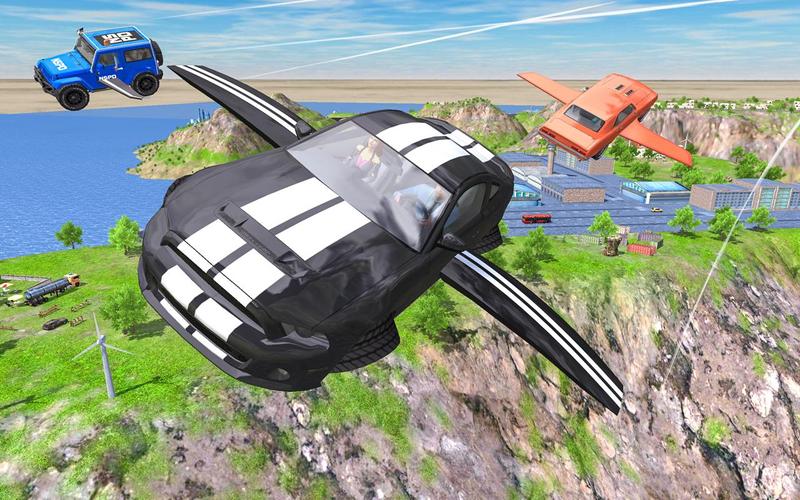 Flying Car Extreme Simulator Schermafbeelding 2