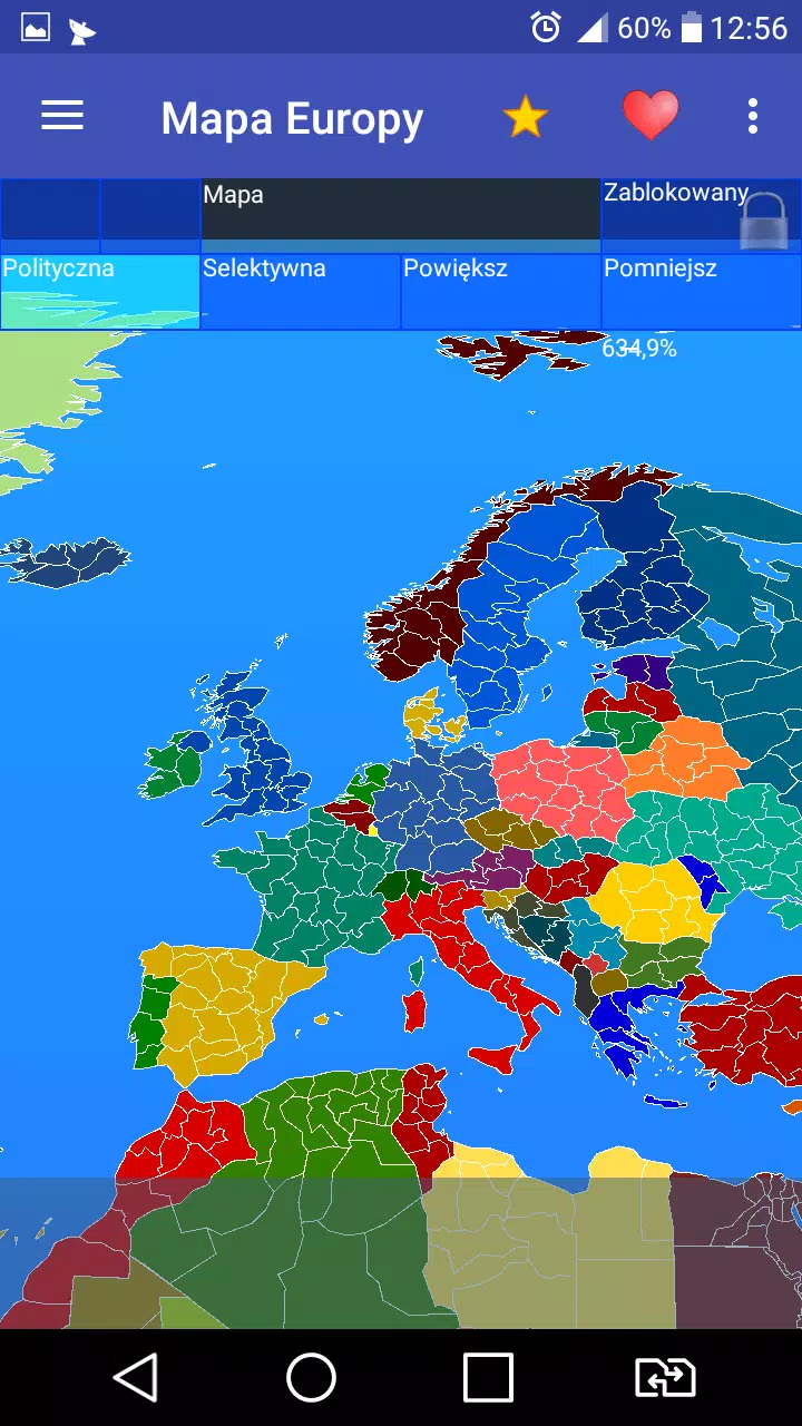 Europe map Screenshot 1