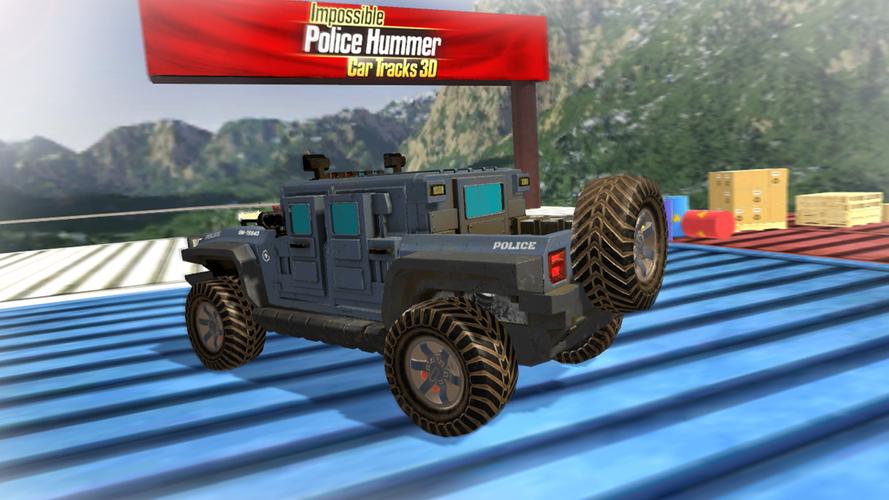 Impossible Ramp Hummer Car 3D স্ক্রিনশট 2
