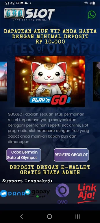 Schermata GBOSLOT : Slot Pragmatic Play 2