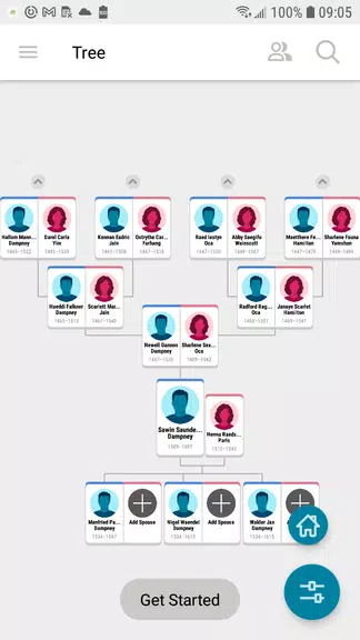 Schermata FamilySearch Tree 3