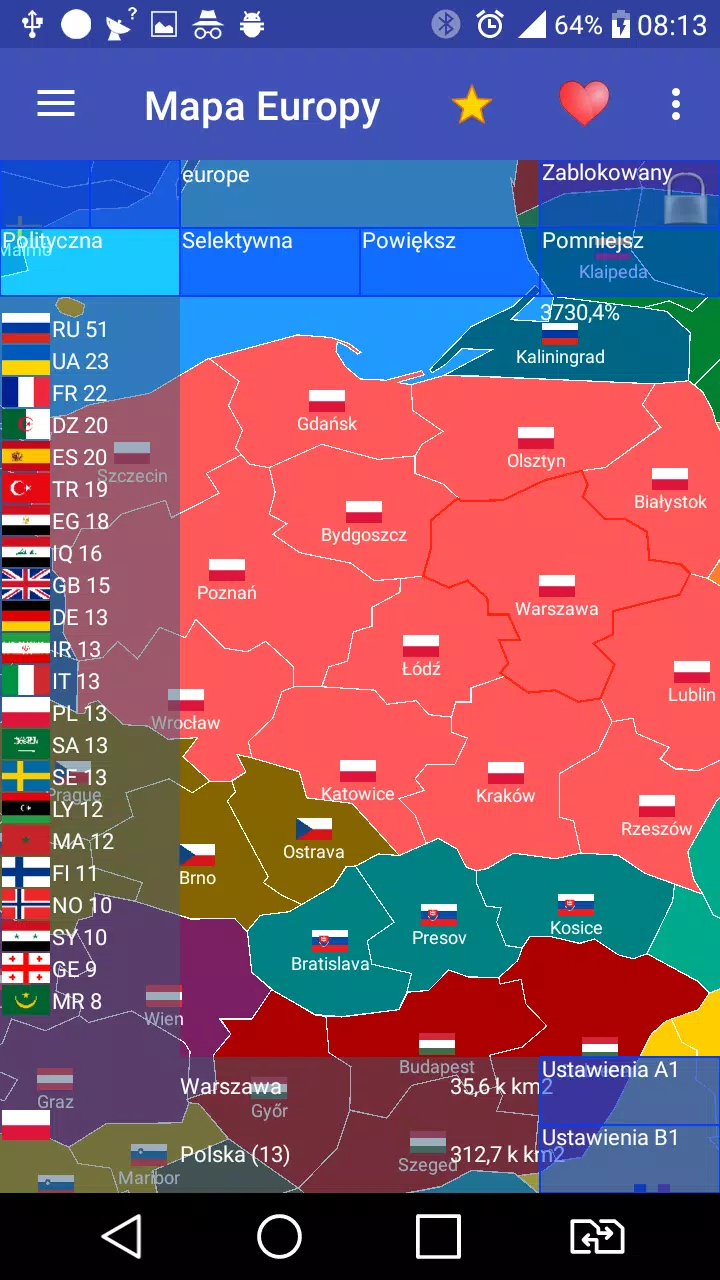 Europe map Tangkapan skrin 0