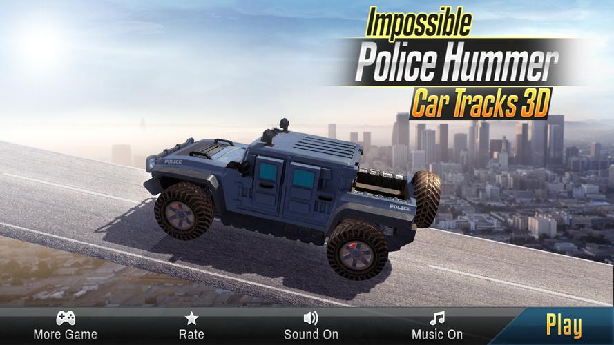 Impossible Ramp Hummer Car 3D স্ক্রিনশট 0