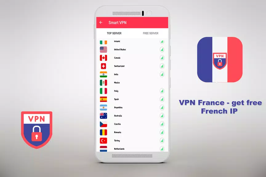 VPN Free - get free French IP Security  ⭐️⭐️⭐️⭐️⭐️ Zrzut ekranu 1