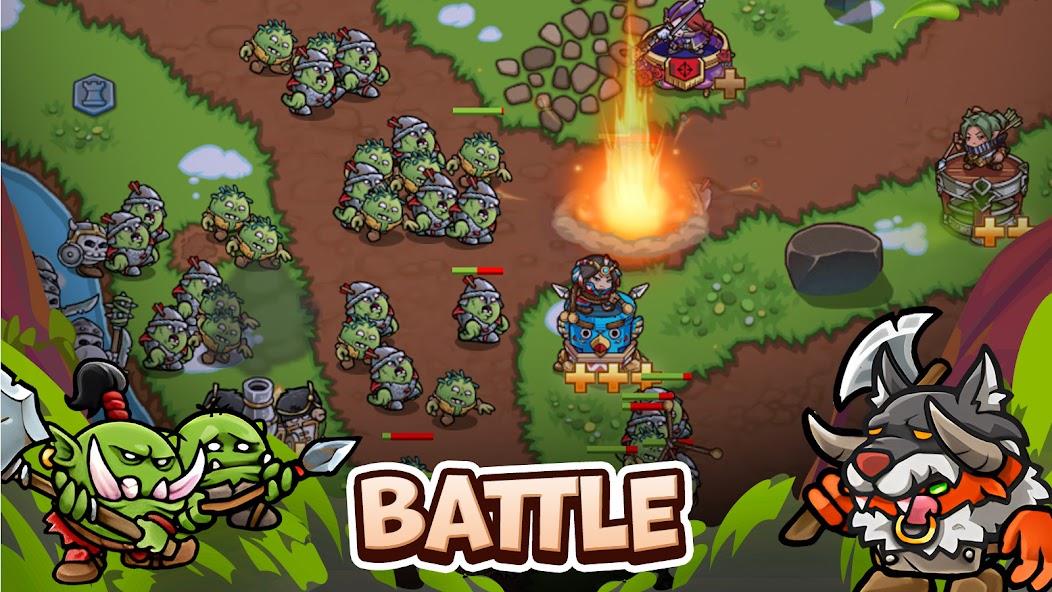 Crazy Defense Heroes - TD Game Mod Ảnh chụp màn hình 1