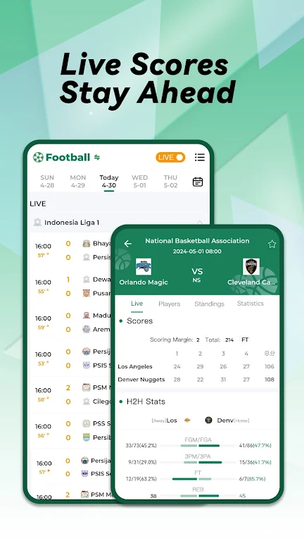 Xscorez - Euro Live Scores Zrzut ekranu 1