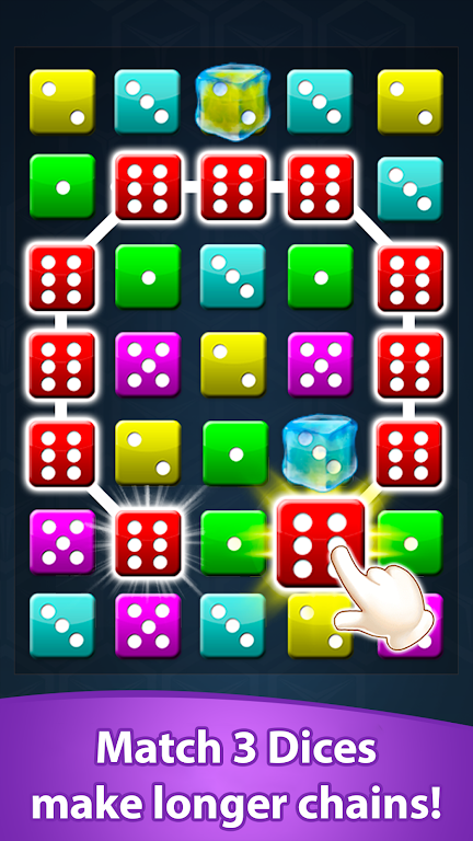 Dice Match Line Puzzle Games Schermafbeelding 0