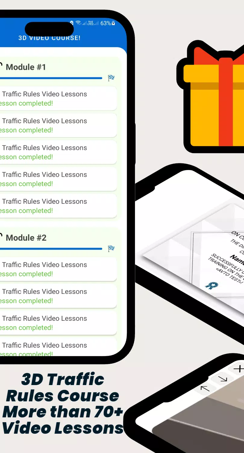 AVTO TEST - Traffic Rules 2025 स्क्रीनशॉट 3