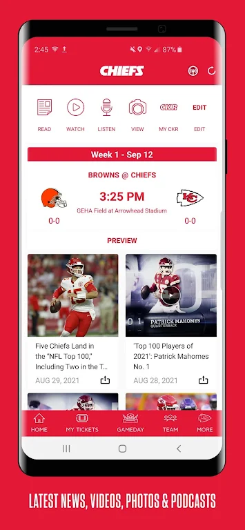 Chiefs Mobile Скриншот 1