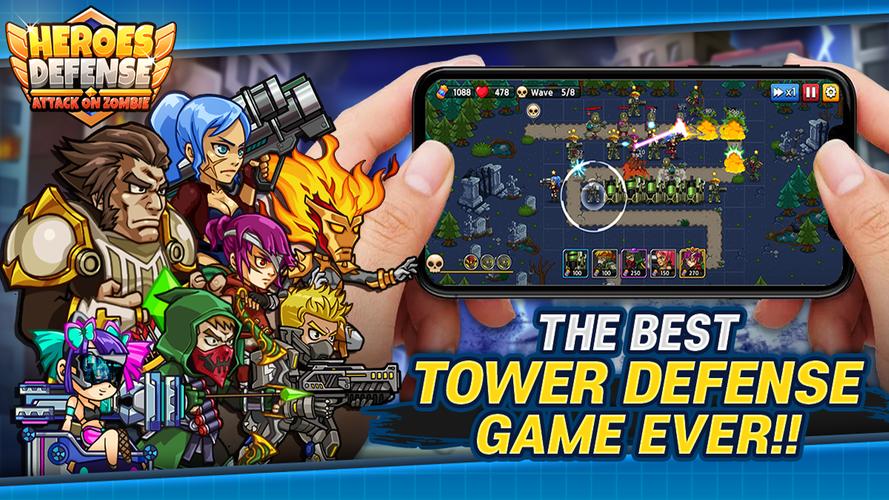 Heroes Defense: Attack Zombie 螢幕截圖 0