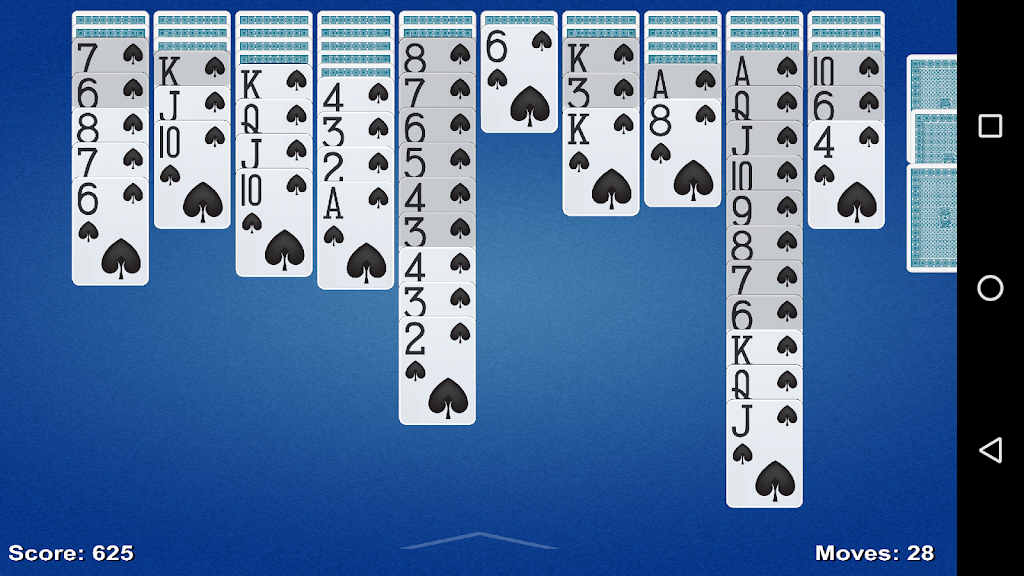 Spider Solitaire Game Zrzut ekranu 3