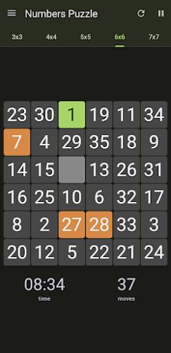 15 Number puzzle sliding game ภาพหน้าจอ 1