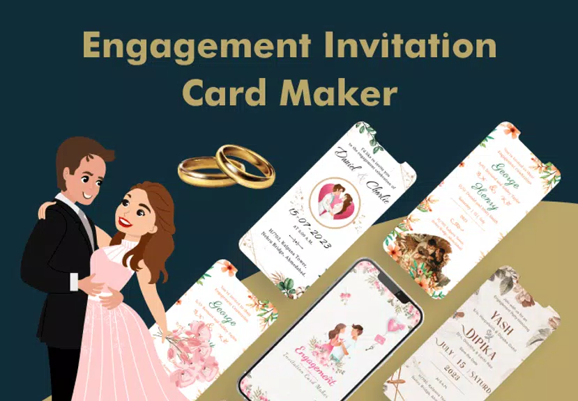 Engagement Card Maker & Design स्क्रीनशॉट 0