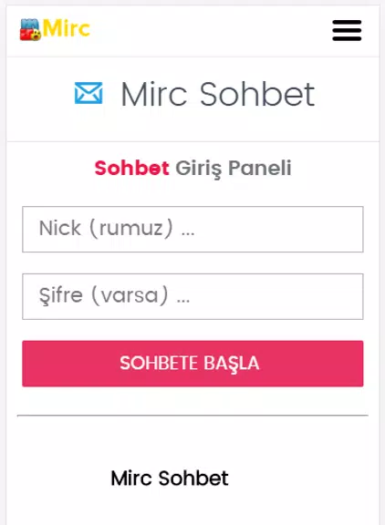 Mirc Sohbet Chat Odaları Tangkapan skrin 0