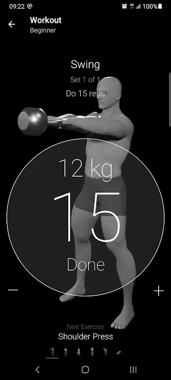 Kettlebell Home Workout Captura de tela 3