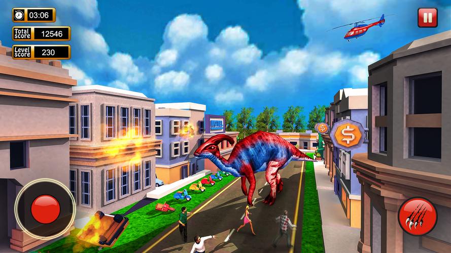 Dinosaur Games City Rampage स्क्रीनशॉट 3