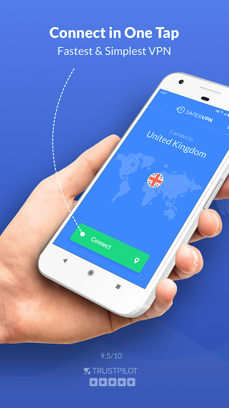 Free VPN Proxy & Hotspot WiFi security - SaferVPN Screenshot 0