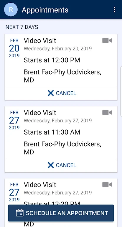 MyUCDavisHealth स्क्रीनशॉट 1