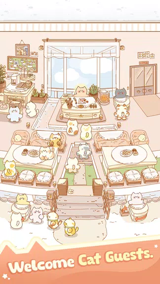 Idle Cat Hotel - Tycoon Games Zrzut ekranu 1