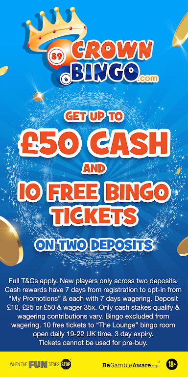 Crown Bingo: Bingo Jackpots & Online Slots Captura de tela 1