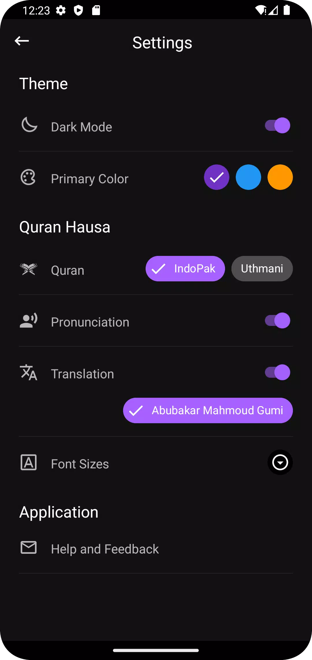 Schermata Al Quran Hausa Translation 3