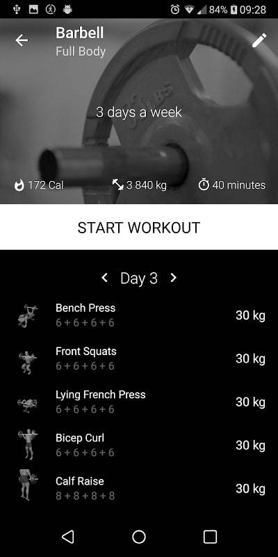 Barbell Home Workout Ảnh chụp màn hình 1