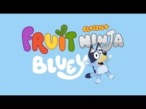 Скриншот игрового процесса игры Bluey meets Fruit Ninja