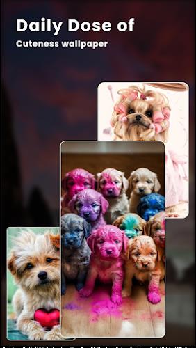 Puppy Love: Cute Dog Wallpaper Ảnh chụp màn hình 3