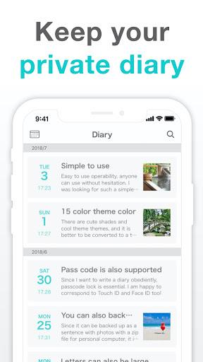 Schermata Simple Diary - journal w/ lock 0