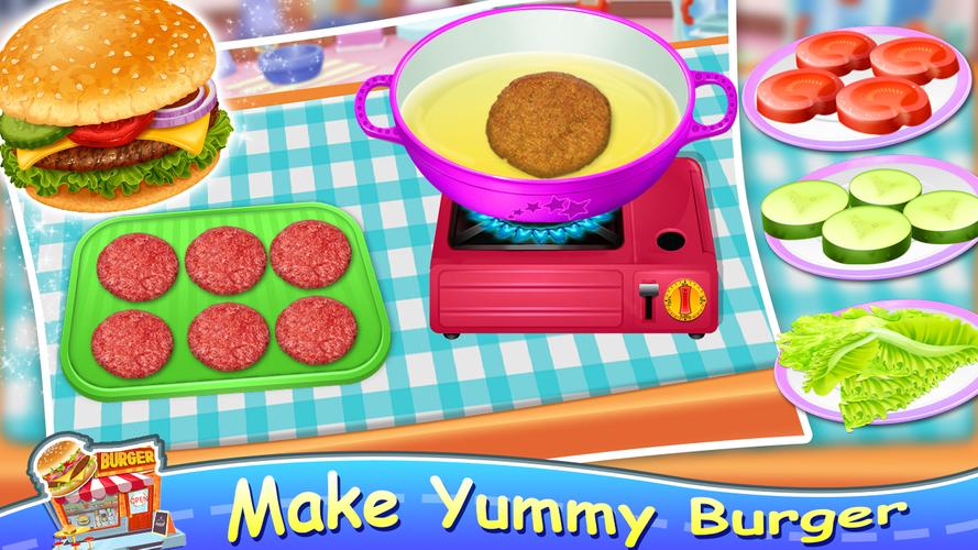 Pizza Burger - Cooking Games Ảnh chụp màn hình 1