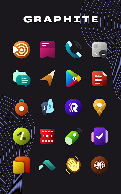 Graphite Icon Pack Mod 스크린샷 3