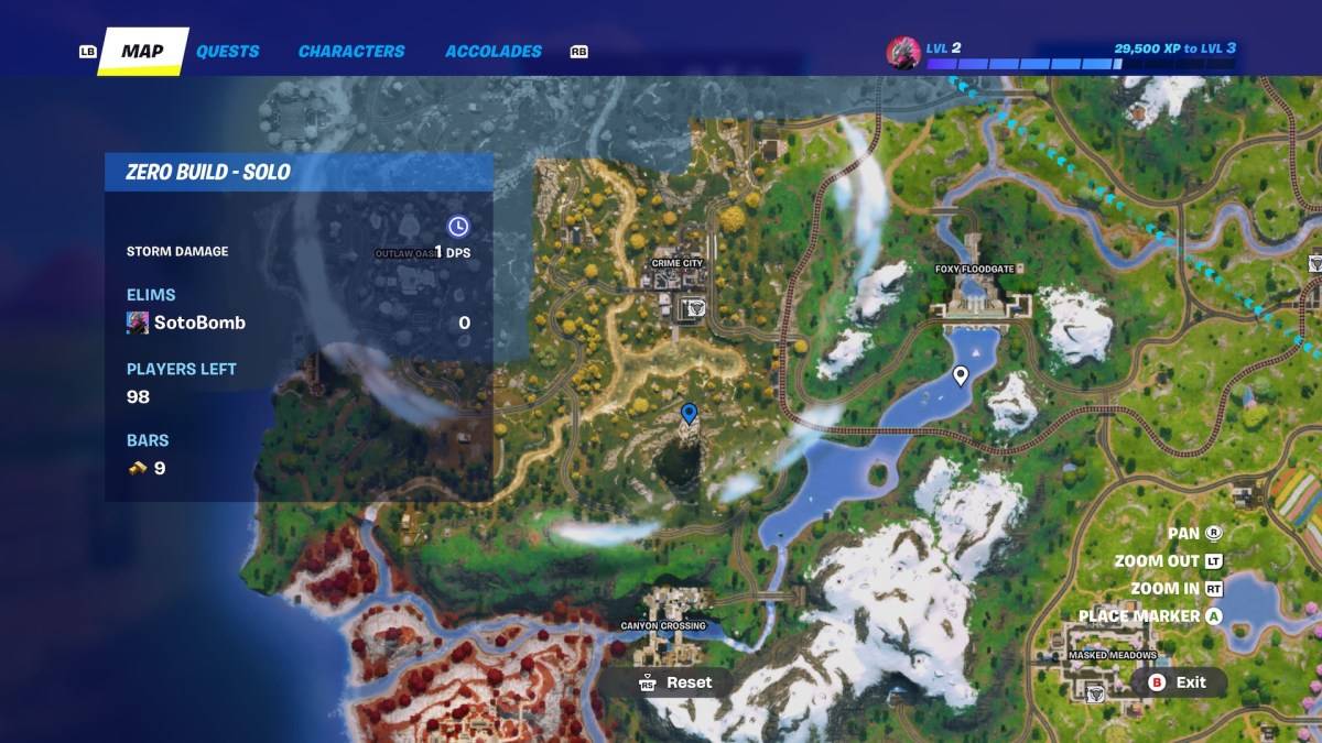 Lokasi Pek Wolf Rahsia di Fortnite Bab 6, Musim 2.