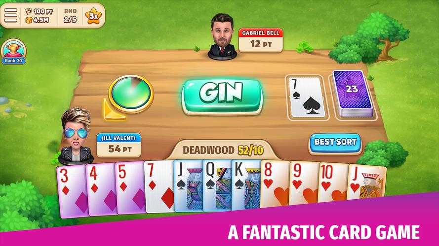 Gin Rummy Stars - Card Game Captura de pantalla 0