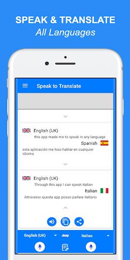 Falar e traduzir idiomas Captura de tela 0