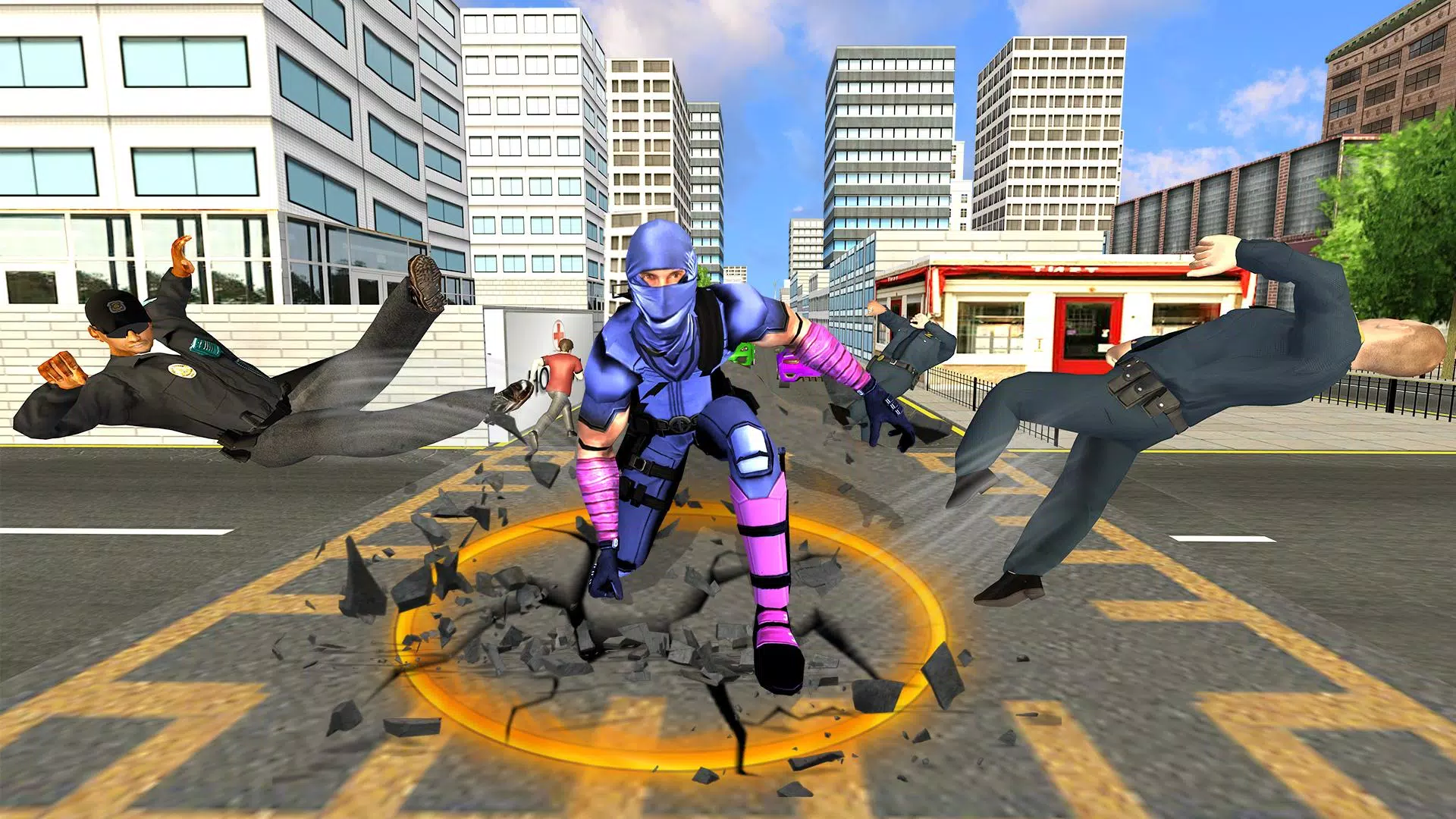 Flying Ninja Hero Crime Chase Tangkapan skrin 1