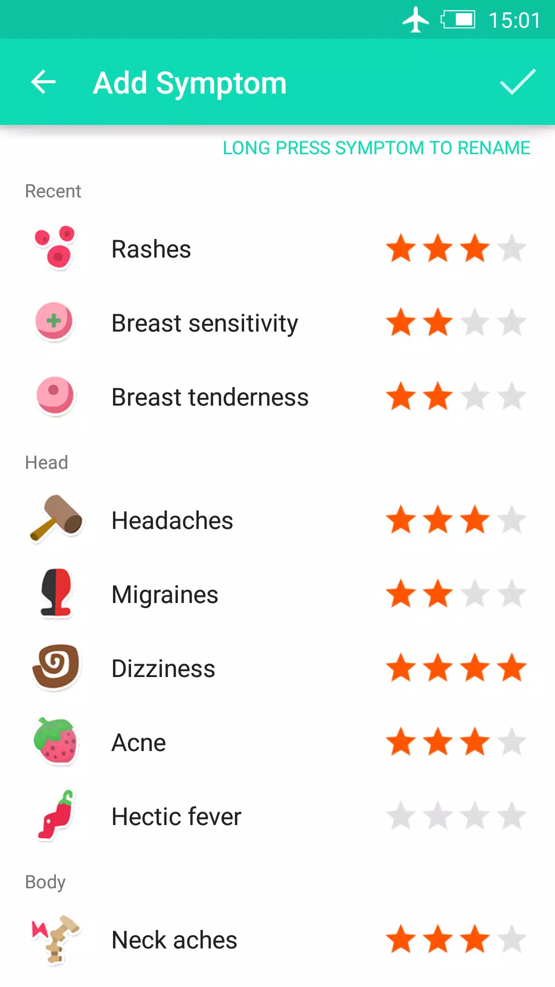 Schermata Period Tracker 3