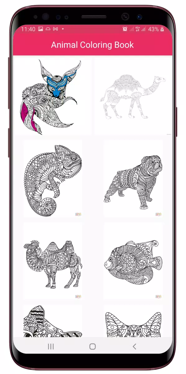 Animal Mandala Coloring Book স্ক্রিনশট 1